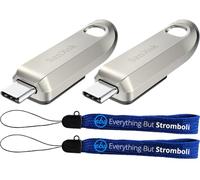 SanDisk SDCZ75-064G-G46 Lot de 2 clés USB USB-C 64 Go avec 2 cordons Everything But Stromboli