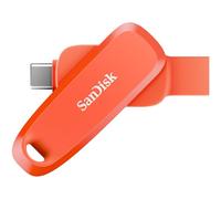 SanDisk SDDDC6-128G-G46NO - Clé USB 2 en 1 pour smartphones, tablettes et ordinateurs - Clé USB avec connecteurs USB de type C et de type A, orange capucine, 128 Go