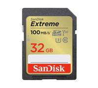 SanDisk 32 Go Extreme carte SDHC (paquet de 2) + RescuePRO Deluxe, jusqu'à 100 Mo/s, UHS-I, Classe 10, U3, V30