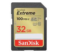 SanDisk 32 Go Extreme carte SDHC (paquet de 2) + RescuePRO Deluxe, jusqu'à 100 Mo/s, UHS-I, Classe 10, U3, V30