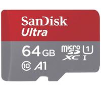 SanDisk Carte microSDXC Ultra 64 Go – 140 Mo/s A1 Cl. 10 UHS‑I + adaptateur