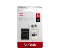 SanDisk SDSQUNC-064G-GN6MA Carte Mémoire microSDXC Ultra 64 Go Classe 10 pour Android. Vitesse de Lecture Allant jusqu'à 80 Mo/s + Adaptateur SD