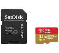 SanDisk Carte mémoire microSDHC Extreme 32 Go – A1, Video Class V30, UHS‑I U3