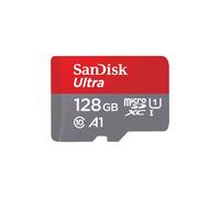 SanDisk Ultra 128 Go MicroSDXC UHS-I U1 Classe 10 A1 - Vitesse Lecture 140 Mo/s + Adaptateur SD - Résistant Température & Eau (SDSQUAB-128G-GN6MA)