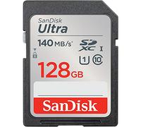 SanDisk Carte SDXC Ultra 128 Go UHS-I, jusqu'à 140 Mo/s