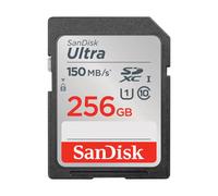SanDisk Carte SD Ultra SDXC 256 Go – Class 10 UHS‑I, 150 Mo/s