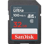 SanDisk Ultra 32GB SDHC Memory Card, up to 100MB/s, Class 10, Black/Grey