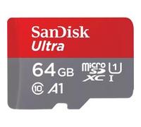 SanDisk Carte mémoire microSD Ultra 64 Go Rouge et Gris