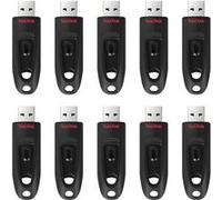 SanDisk Ultra 64 Go Clé USB 3.0 jusqu'à 130 Mo/s - Paquet de dix