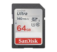 SanDisk SDXC Ultra 64GB (Class 10/UHS-I/140MB/s) Carte SDHC 64 GB UHS-Class 1 étanche, résistance aux chocs