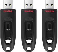 SanDisk Ultra 64GB USB Flash Drive USB 3.0 up to 130MB/s Read - Pack of 3 Triple