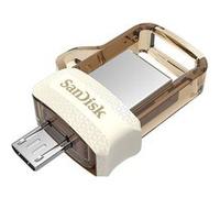 SanDisk Ultra 64Go Dual Drive m3.0 Clé USB OTG Micro USB Double connectique jusqu'à 150Mo/s pour appareils Mobiles or G