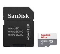 SanDisk Carte microSD Ultra 256 Go microSDXC UHS-I Class 10 - adaptateur microSDXC vers SD inclus