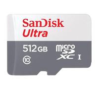SanDisk Ultra microSD, 512 Go, MicroSDXC, Classe 10, UHS-I, Gris, Rouge SDSQUNR-512G-GN6TA