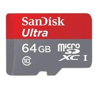 SanDisk Ultra - Carte mémoire flash (adaptateur microSDXC vers SD inclus(e)) - 64 Go - 200x - microSDXC UHS-I G