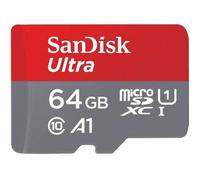 SANDISK Ultra - Carte mémoire flash (adaptateur microSDXC vers SD inclus(e)) - 64 Go - A1 / UHS Class 1 / Class10 - microSDXC UHS-I