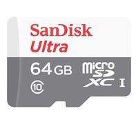 SanDisk Carte mémoire flash Ultra microSDXC 64 Go UHS‑I Class10 avec adaptateur SD inclus