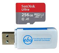 SanDisk Ultra Carte mémoire microSD 256 Go pour système de jeu Nintendo Switch OLED (SDSQUA4-256G-GN6MN) U1 UHS-I Classe 10 avec 1 lecteur de cartes SD et microSDXC Everything But Stromboli