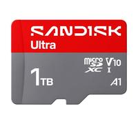 SANDISK Ultra Carte microSDXC UHS-I + SD Adapter, 1 to (Vitesses de Transfert Jusqu’à 195 Mo/s, vidéos en Full HD, V10, U1, C10, A1)