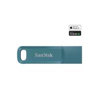 SanDisk Ultra Dual Drive Go 1To USB Type-C & Type-A 3.2 Gen 1 Turquoise, Vitesse 400 Mo/s, Format Pivotant, 44.4x12.1x8.6mm, Compatible Windows/macOS/Linux