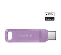SanDisk Ultra Dual Drive Go - Clé USB - 128 Go - USB 3.2 Gen 1 / USB-C - mauve