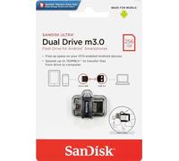 SanDisk Ultra Dual M3.0 - Clé USB à mémoire flash - 256 Go - USB 3.0 / micro USB