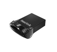 SanDisk Ultra Fit 128 Go USB 3.2 Gen 1 Type-A Noir - Vitesse Lecture 130Mo/s, Dimensions 15.9x19.1x8.8mm, Logiciel SanDisk SecureAccess, RescuePRO