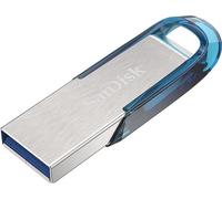 SanDisk Ultra Flair, 32 Go, USB Type-A, 3.2 Gen 1 (3.1 Gen 1), 150 Mo/s, sans couvercle, bleu, argent