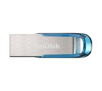 SanDisk Ultra Flair lecteur USB flash 128 Go USB Type-A 3.2 Gen 1 (3.1 Gen 1) Bleu, Argent