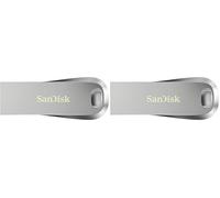 SanDisk Ultra Luxe - 64 Go - USB Type-A - 3.2 Gen 1 (3.1 Gen 1) - 150 Mo/s - sans Capuchon - Argent (Lot de 2)