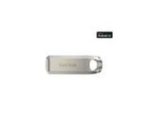 SanDisk Ultra Luxe 256 Go Flash Drive (Clé USB Type-C, Vitesse de lecture jusqu'à 400 Mo/s Connecteur Rétractable, Un boîtier en métal haut de gamme) Argent