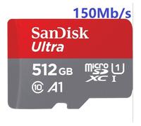 Sandisk ultra Micro SD SDXC 512Go 512GB 512g TF carte 150MB/S Classe 10 U1 A1 Adaptateur SD inclus