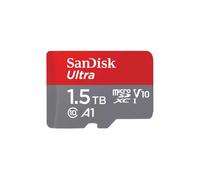 SanDisk Ultra MicroSDXC 1.5 To UHS-I Classe 10 V10 A1, Vitesse Lecture 150 Mo/s, Dimensions 15x10.9x0.76mm, avec Adaptateur SD, Réf. SDSQUAC-1T50-GN6MA
