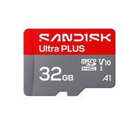 SanDisk Carte microSDHC Ultra Plus 32 Go UHS-I Gris, Rouge, Blanc