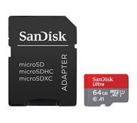 SanDisk Carte mémoire microSDXC Ultra PLUS 64 Go A1 Classe 10 UHS-I 150 Mo/s + Adaptateur SD