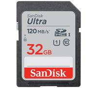 SanDisk Carte mémoire flash Ultra 32 Go UHS-I U1/Class10 SDHC Noir