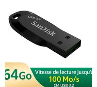 SanDisk Ultra Shift 64Go Clé USB 3.2 Haute Vitesse, Compacte et Fiable