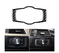 SANDNE Accessoires IntéRieurs Automobiles Autocollant en Fiber De Carbone pour BMW E90 E92 E93 320i 325i 2005 - 2012, Accessoires D'intérieur De Voiture, Garniture De Cadre De Commutateur