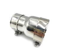SANDNE Voiture Queue Gorge 1 * Tuyau D'échappement Universel en Acier Inoxydable 304 Adaptateur Droit Réducteur Taille Manchon Silencieux avec Pince Embout D'éChappement (Taille : 63MM-70MM)