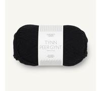 Sandnes Garn Tynn Peer Gynt env. 205 m col. 1099 svart 50 g