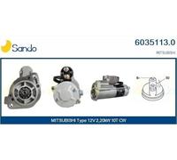 SANDO 6035113.0 Démarreur 12V Zähnezahl: 10 Rotation dans le sens des aiguilles d'une montre