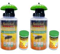 Sandokan Bio Piège à Mouches et Insectes avec Attractif, réutilisable pour Une Utilisation en extérieur (Lot de 2)