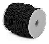 Sandow élastique noir 3 mm x 30 m, tendeur pour bâche remorque bateau camping tentes
