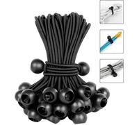 SANDOW - SANGLE - Lot de 30 Tendeur Elastique avec Boules - 15CM Tendeur de bâche - Résistant - pour Camping et Bagages - Noir