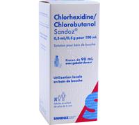 Sandoz Chlorhexidine/Chlorobutanol 0,5ml/0,5g Pour 100ml Solution Pour Bain De Bouche Flacon 90ml