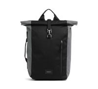 Sandqvist Ground Dante Vegan Sac à dos roll-top noir/vert, unisexe, 16L