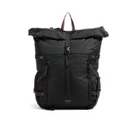 Sandqvist Hike Forest Sac à dos roll-top noir, nylon recyclé, unisexe