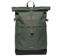 Sandqvist - Icon Rolltop Backpack 23 - Sac à dos journée - dawn green with dark brown leather