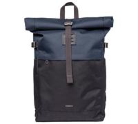 Sandqvist - Icon Rolltop Backpack 23 - Sac à dos journée - multi black / navy with black leather
