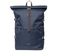 Sandqvist - Icon Rolltop Backpack 26 - Sac à dos journée - navy with black leather